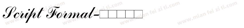Script Formal字体转换